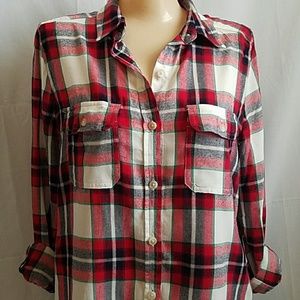 Universal Thread Red Green Flannel Shirt Small